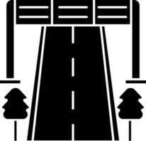 Roadside icon or symbol in Black and White color. vector