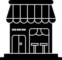 Restaurant icon or symbol in Black and White color. vector