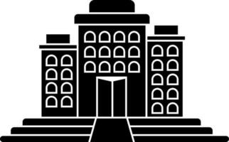 Building icon or symbol in Black and White color. vector