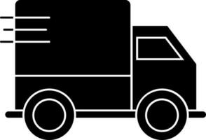 Glyph truck icon in flat style. vector