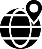 Geolocalization icon in Black and White color. vector