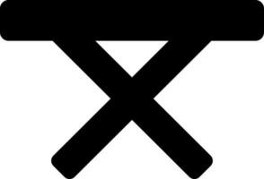 Isolated table icon in black color. vector