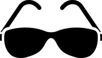 Flat style goggles icon in black color. vector