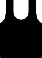 Undershirt icon in black color. vector