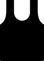 Undershirt icon in black color. vector