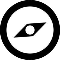 Isolated compass icon in Black and White color. vector