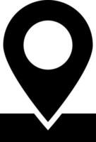 Location pointer icon in Black and White color. vector