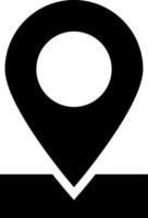 Location pointer icon in Black and White color. vector