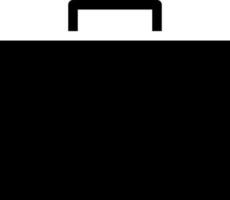 Isolated briefcase icon in Black and White color. vector
