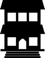 Vector sign or symbol of building in Black and White color.