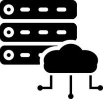 Cloud computing server icon or symbol. vector