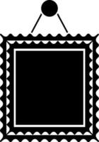 Hanging frame icon in Black and White color. vector