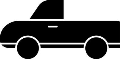 negro abierto coche icono en plano estilo. vector