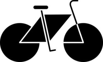 aislado bicicleta icono en negro color. vector
