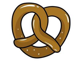 Pretzel Bread Fast Food Clipart Illustration vector