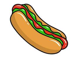 Hot Dog fast food clipart Illustration vector