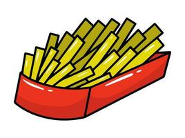 French fries Fast Food Clipart Illustration vector