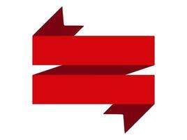 Retro Ribbon Banner red color vector