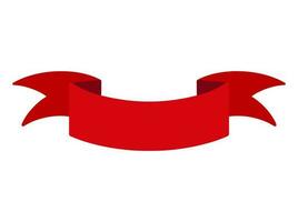 Retro Red Ribbon Banner design element vector