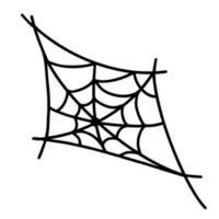 Hand drawn line art of web in doodle style vector