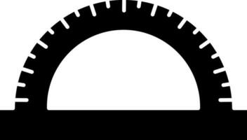 Protractor vector icon in Black and White color.