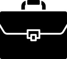 Flat style briefcase icon or symbol. vector