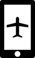 Online flight ticket booking app in smartphone icon. vector