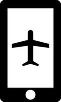 Online flight ticket booking app in smartphone icon. vector