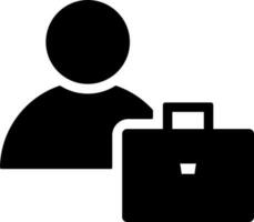 Illustration of man with briefcase icon. vector