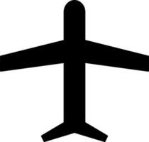 Airplane icon in black color. vector
