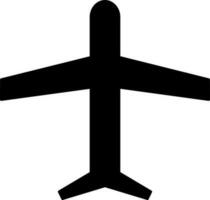 avión icono en negro color. vector