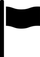 firmar bandera icono en negro color. vector