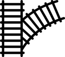 Illustration of railway track icon. vector