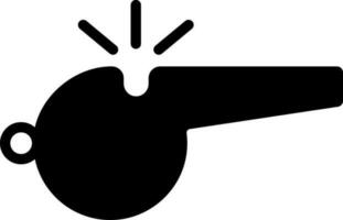 Whistle icon in black color. vector