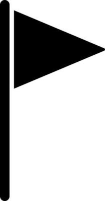 Flag icon or symbol in black color.