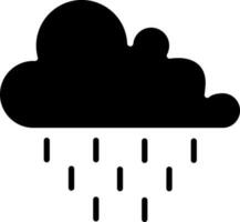 plano estilo lluvia icono o símbolo. vector