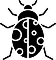 Ladybug icon in Black and White color. vector