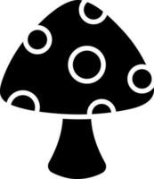 Mushroom icon in Black and White color. vector