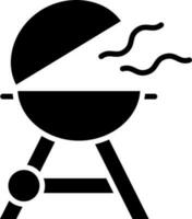 Flat style barbecue grill icon. vector