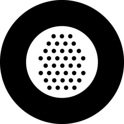 Golf ball icon in Black and White color.