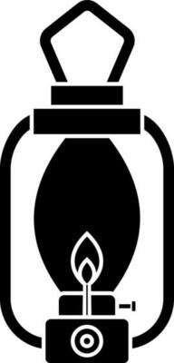 Black and White illuminated lantern icon.