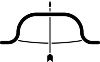 Vector illustration of bow with arrow.