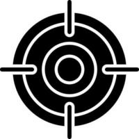 Illustration of target or dartboard icon in Black and White color. vector