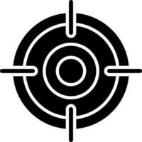 Illustration of target or dartboard icon in Black and White color. vector