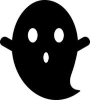 Glyph icon or symbol of halloween ghost. vector