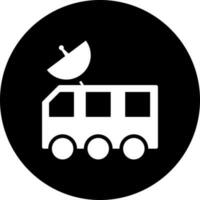 Lunar or moon rover icon in Black and White color. vector