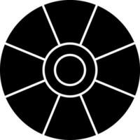 Flat style Buddhism symbol in Black and White color. vector