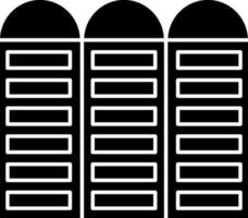 Black and White commandments glyph icon or symbol. vector