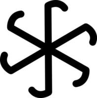 Flat style paganism icon in black color. vector