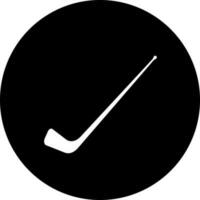Black and White golf stick icon in flat style. vector
